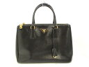 【新着】PRADA(プラダ) ハンドバッグ ガレリア 黒 サフィアーノヴェルニ(エナメルレザー)【20200812】【中古】