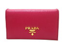 【新着】PRADA(プラダ) 名刺入れ美品■ - 1MC122 イビスコ(ピンク) ヴィッテロムーヴ(レザー)【20201207】【中古】