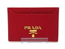 【新着】PRADA(プラダ) カードケース美品■ - 1MC208 フォーコ(レッド) サフィアーノメタル(レザー)【20201207】【中古】