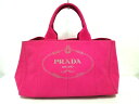 【新着】PRADA(プラダ) トートバッグ CANAPA BN1872 ピンク キャンバス【20201210】【中古】