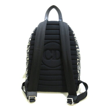 【新着】Dior HOMME(ディオールオム) リュックサック ロゴグラム/ライダー 1VOBA088YKY_H28E アイボリー×黒×ダークネイビー ジャガード×レザー【20201229】【中古】
