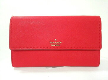 【新着】Kate spade(ケイトスペード) 財布新品同様■ PWRU5288 レッド ショルダーウォレット レザー【20210311】【中古】