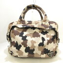 【新着】PRADA(プラダ) ハンドバッグ - VA0884 ベージュ×ブラウン×黒 迷彩柄 ナイロン【20210311】【中古】