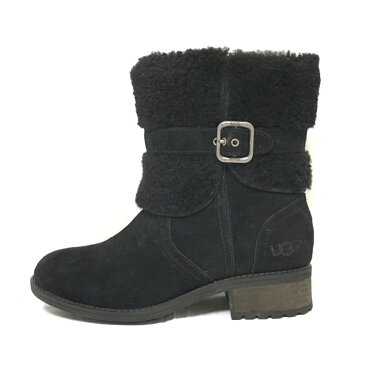 【新着】UGG(アグ) ショートブーツ 22 レディース - 1006039 黒 ムートン【20210320】【中古】
