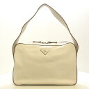 【新着】PRADA(プラダ) ショルダーバッグ レディース - 1BC023 アイボリー レザー【20210329】【中古】