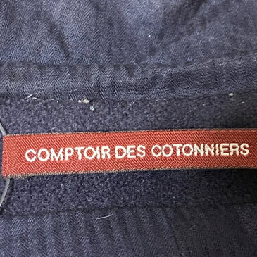 【新着】【中古】COMPTOIR DES COTONNIERS(コントワーデコトニエ) ダッフルコート 長袖/ラビット(ラパン)/ジップアップ/ロング丈/冬 ダークネイビー