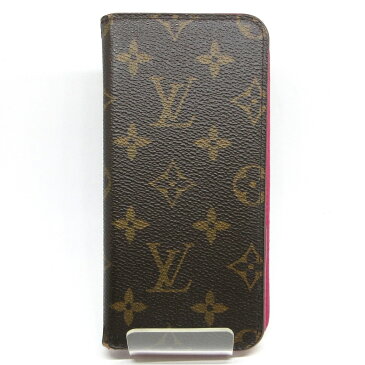 【新着】【中古】LOUIS VUITTON(ルイヴィトン) IPHONE7+&8+フォリオ 携帯電話ケース ローズ モノグラム・キャンバス