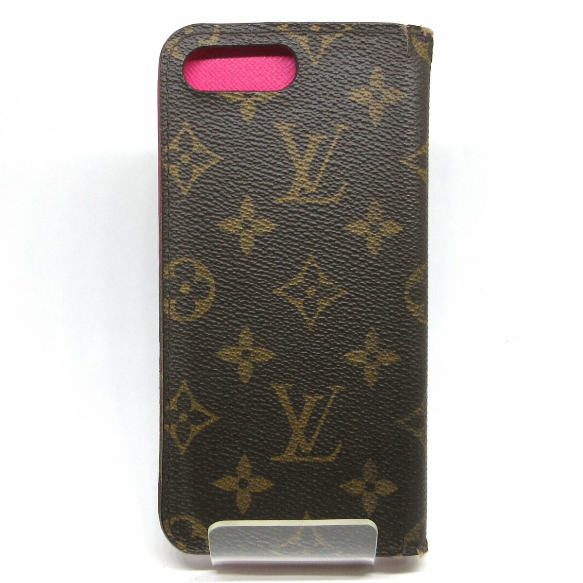 【新着】【中古】LOUIS VUITTON(ルイヴィトン) IPHONE7+&8+フォリオ 携帯電話ケース ローズ モノグラム・キャンバス