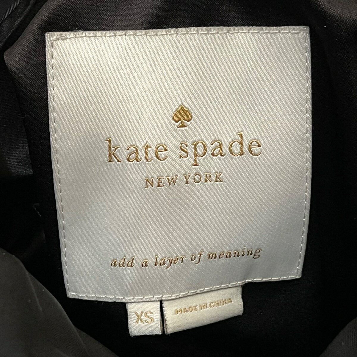 【新着】【中古】Kate spade(ケイトスペード) ダウンコート 長袖/冬/リボン 黒