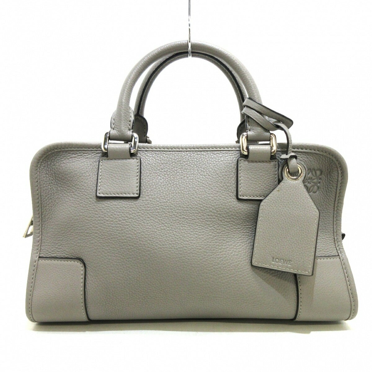 【新着】【中古】LOEWE(ロエベ) アマソナ28 ハンドバッグ ライトグレー ソフトグレインカーフスキンのサムネイル