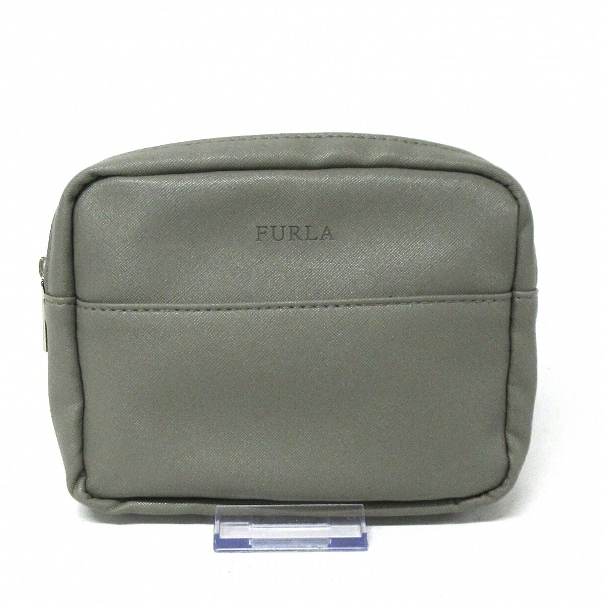 【中古】FURLA(フルラ) ポーチ グレー