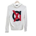 【中古】ARMANIEX(アルマーニエクスチェンジ) パーカー 長袖/ニット 白×レッド×黒