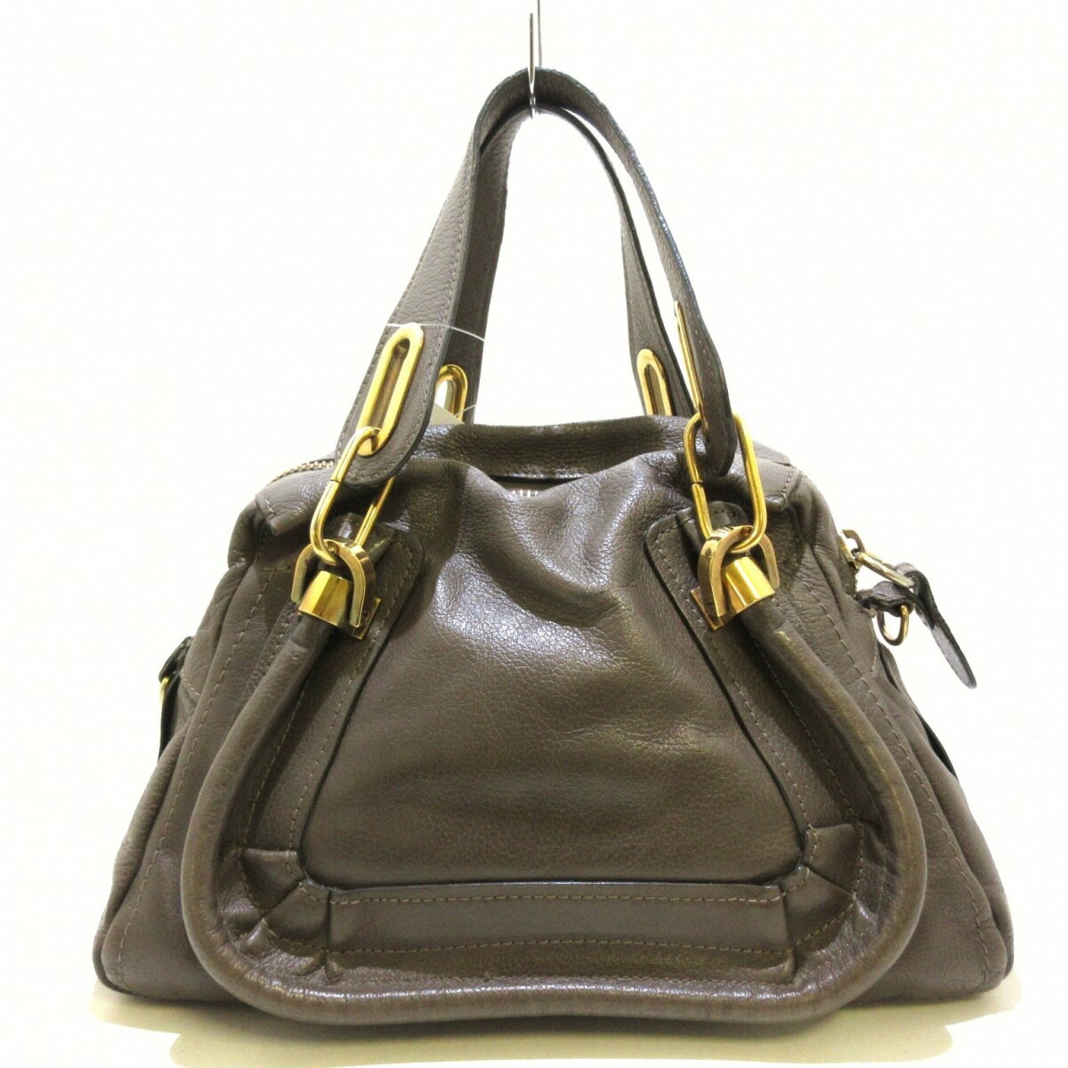 【新着】【中古】Chloe(クロエ) パラティ ハンドバッグ グレージュ レザー