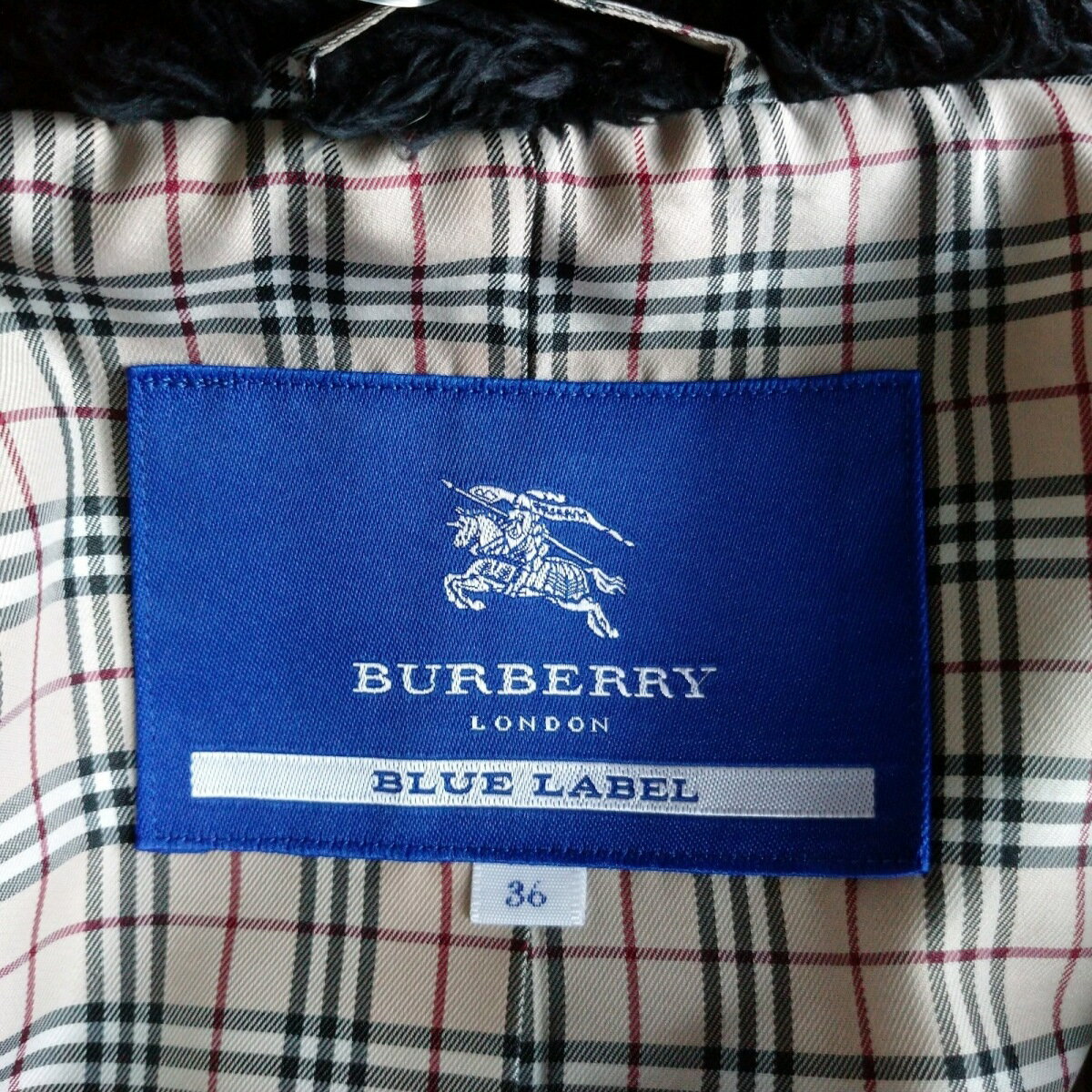 【シリアル】 Burberry Blue Label(バーバリーブルーレーベル) コート 長袖/秋/冬 黒:ブランディア 店 ージなし