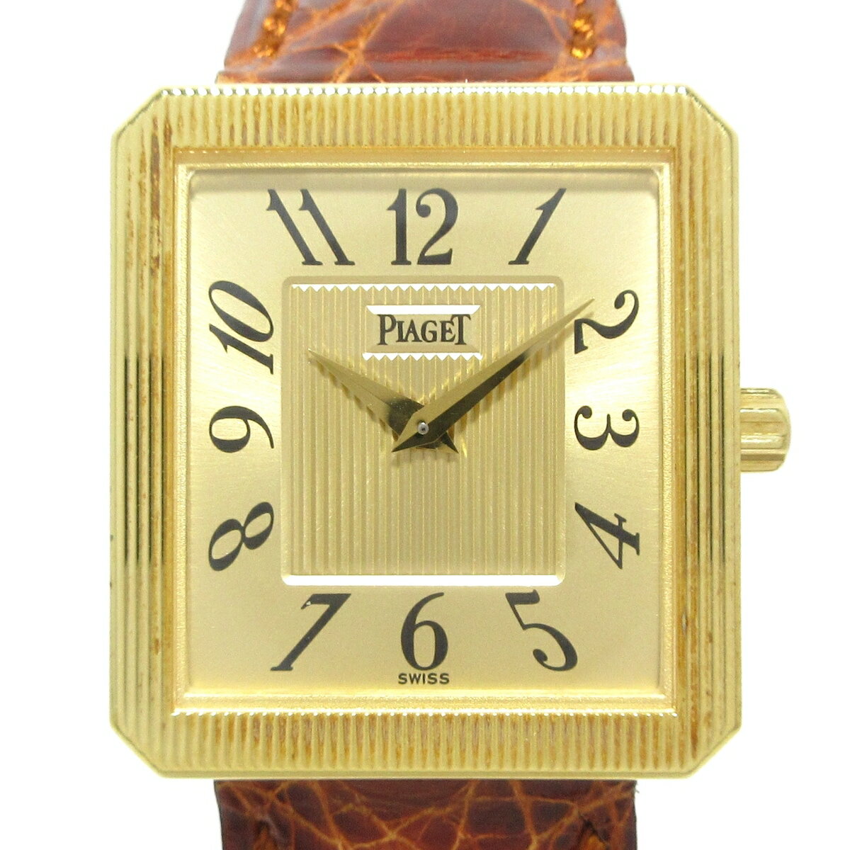 【中古】PIAGET(ピアジェ) プロトコール 腕時計 K18YG/革ベルト ゴールド