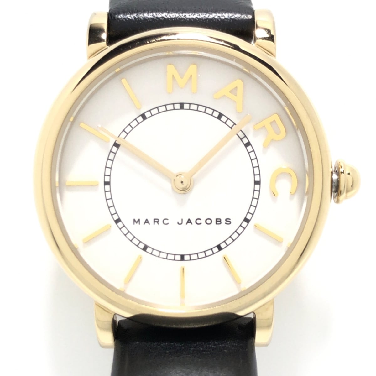 【中古】MARC JACOBS(マークジェイコブス) 腕時計 革ベルト 白