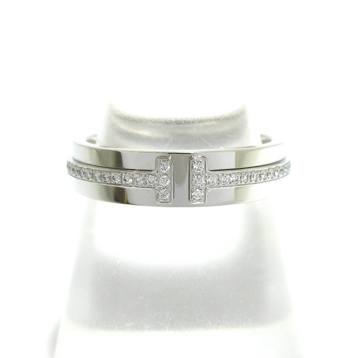 【中古】TIFFANY&Co.(ティファニー) T ナロー ダイヤモンド リング リング K18WG ダイヤモンド