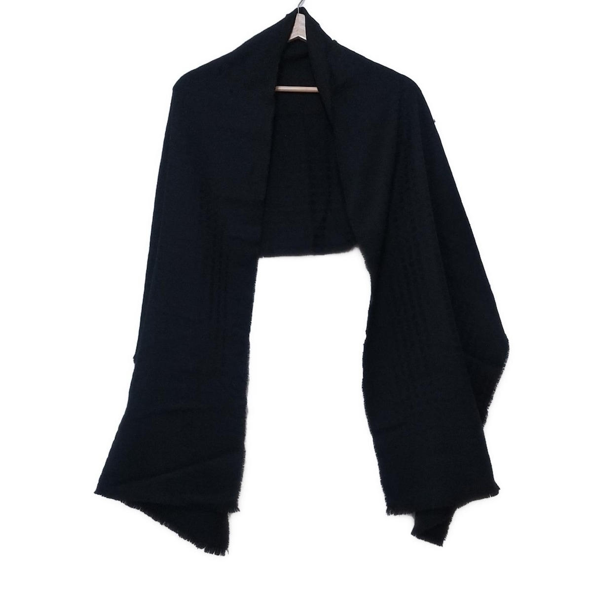 【中古】GIORGIOARMANI(ジョルジオアルマーニ) マフラー 黒 ウール