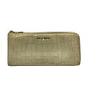 【中古】miumiu(ミュウミュウ) 長財布 アイボリー レザー