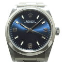 【中古】ROLEX(ロレックス) オイスターパーペチュアル 腕時計 SS/12コマ+余り1コマ(フルコマ) ブルー