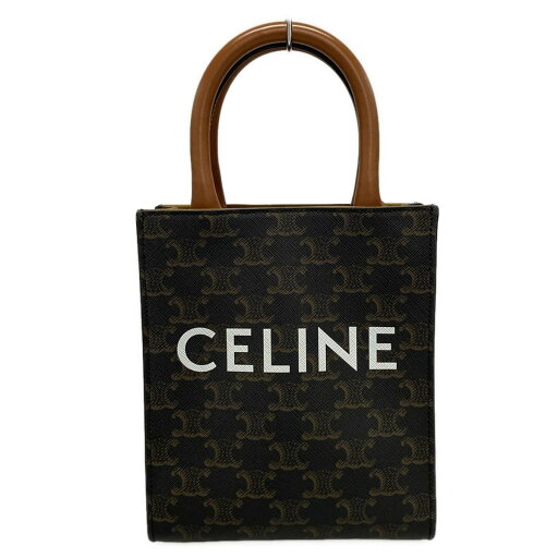 【中古】CELINE(セリーヌ) ミニ バーティカルカバ トートバッグ タン(ダークブラウン×ブラウン) 【中古】CELINE(セリーヌ) ミニ バーティカルカバ トートバッグ タン(ダークブラウン×ブラウン)