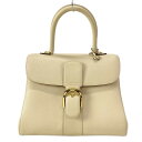 【中古】DELVAUX(デルボー) ブリヨンMM ハンドバッグ アイボリー/Dune