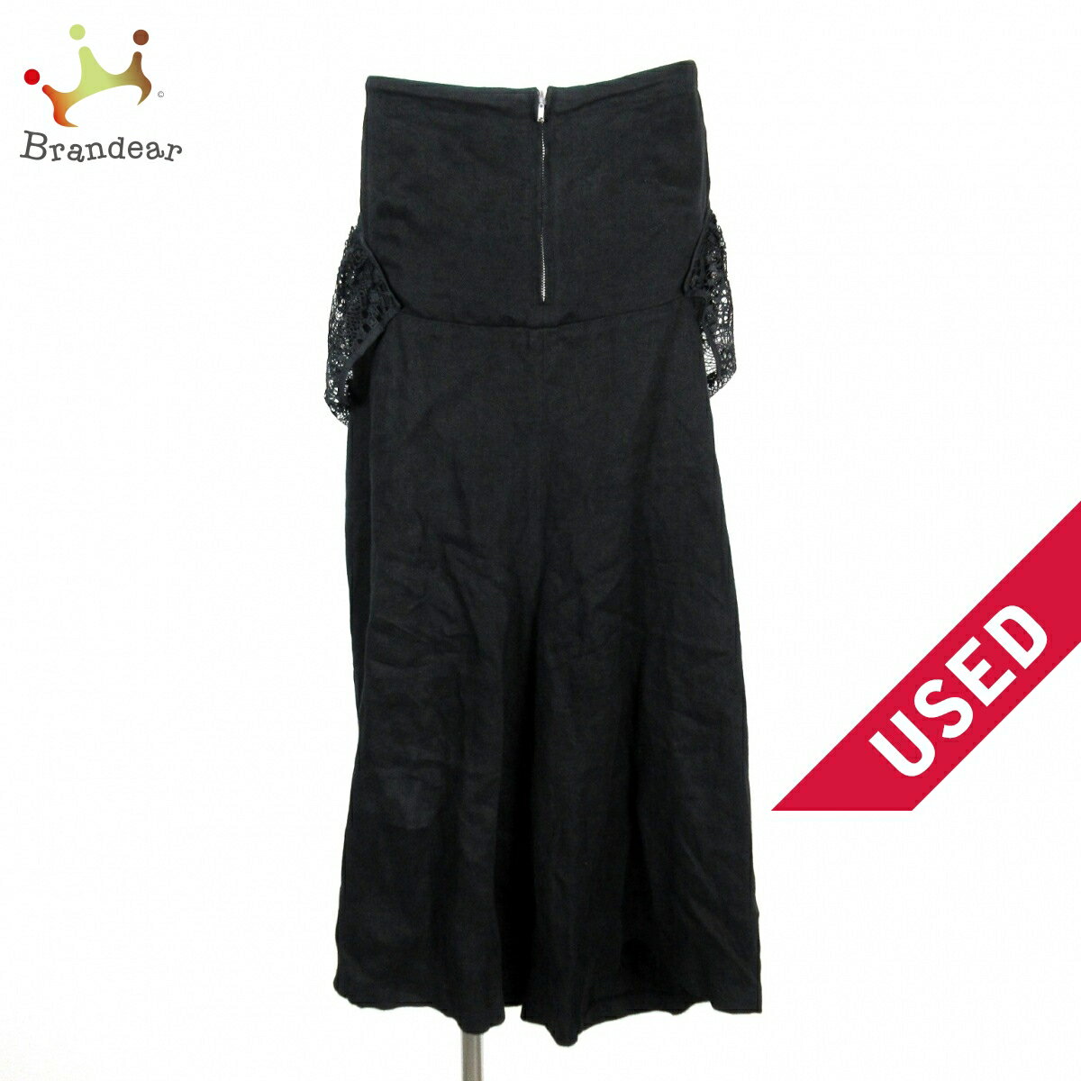 【新着】【中古】yohjiyamamoto(ヨウジヤマモト) パンツ レース/変形デザイン 黒 麻のサムネイル