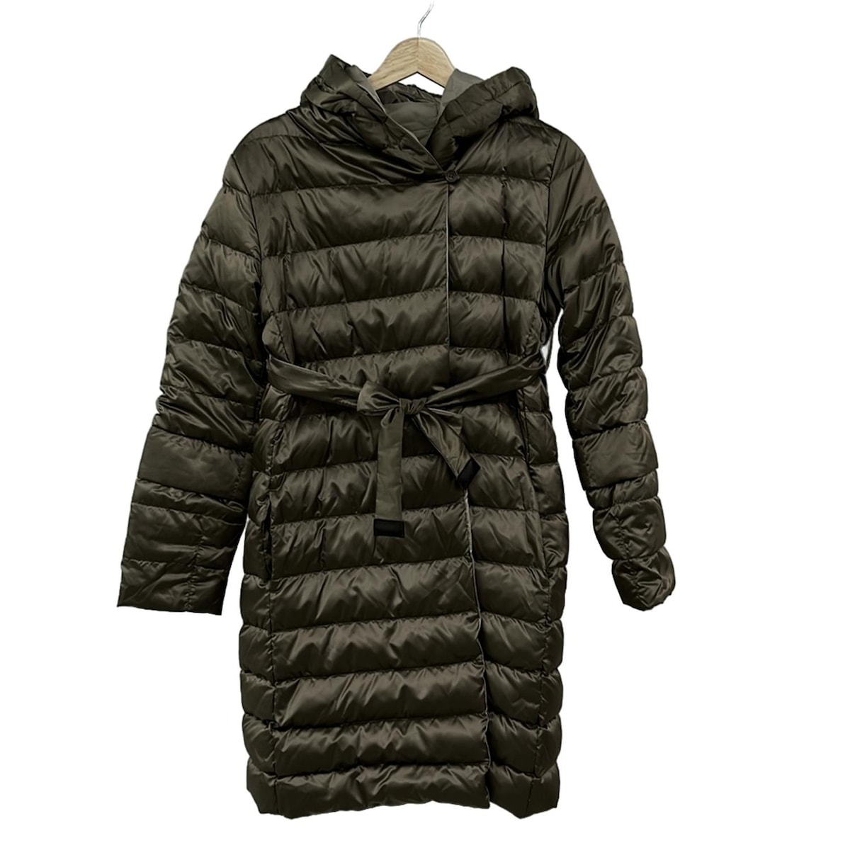 【中古】S Max Mara(マックスマーラ) ダウンコート DESIGN FOR EASY LIVING/冬/リバーシブル カーキ