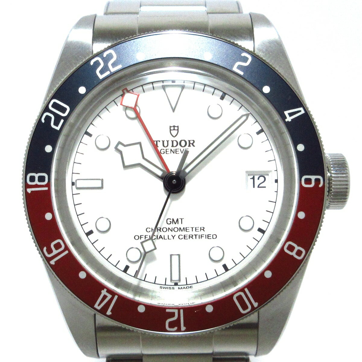 【中古】TUDOR(チューダー/チュードル) ヘリテージブラックベイGMT 腕時計 SS/12コマ+余り2コマ ライトシルバー