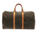 【中古】LOUIS VUITTON(ルイヴィトン) キーポル50 ボストンバッグ モノグラム・キャンバス