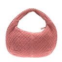 【中古】BOTTEGA VENETA(ボッテガヴェネタ) ハンドバッグ キルティング ピンク レザー