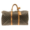 【中古】LOUIS VUITTON(ルイヴィトン) キーポル・バンドリエール50 ボストンバッグ モノグラム・キャンバス