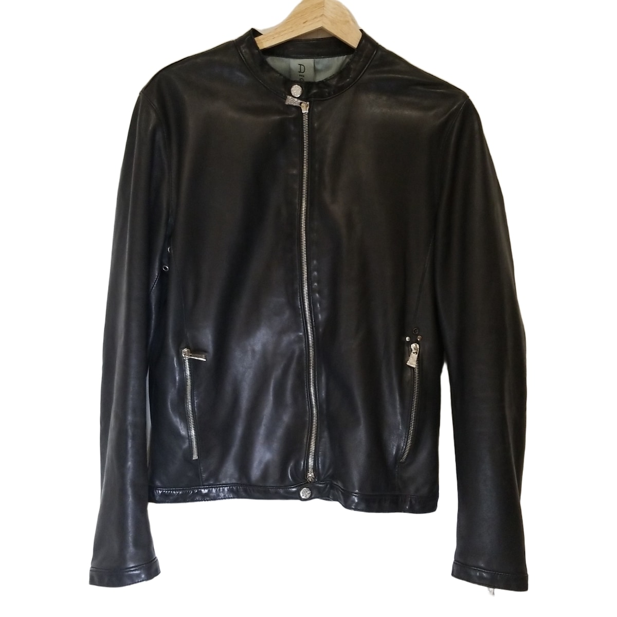 【中古】Delan(デラン) ライダースジャケット 長袖/ジップアップ/オールシーズン 黒