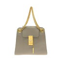 【新着】【中古】Chloe(クロエ) ハンドバッグ チェーンハンドル グレーベージュ レザー