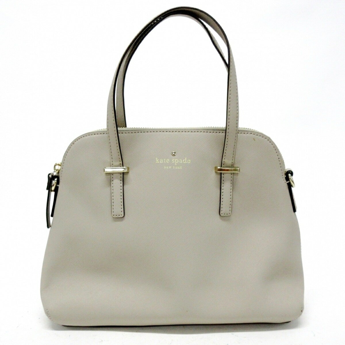 【中古】Kate spade(ケイトスペード) シダーストリートメイズ ハンドバッグ ベージュ レザー