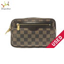 【中古】LOUIS VUITTON(ルイヴィトン) ポシェット ビエ・マカオ セカンドバッグ エベヌ ダミエ・キャンバス