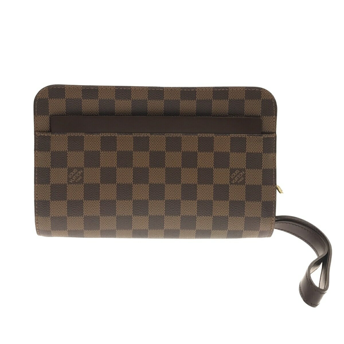 【中古】LOUIS VUITTON(ルイヴィトン) サンルイ セカンドバッグ エベヌ ダミエ・キャンバス