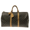 【中古】LOUIS VUITTON(ルイヴィトン) キーポル50 ボストンバッグ モノグラム・キャンバス