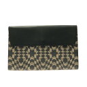 【中古】GUCCI(グッチ) GGカレイド クラッチバッグ ベージュ×ダークブラウン×黒 PVC(塩化ビニール)×レザー