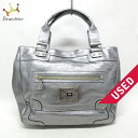 【新着】【中古】Anya Hindmarch(アニヤハインドマーチ) トートバッグ シルバー レザー