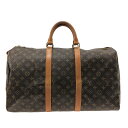 【新着】【中古】LOUIS VUITTON(ルイヴィトン) キーポル50 ボストンバッグ モノグラム・キャンバス