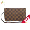 【新着】【中古】LOUIS VUITTON(ルイヴィトン) リストレット ネヴァーフル用付属品ポーチ エベヌ ダミエキャンバス