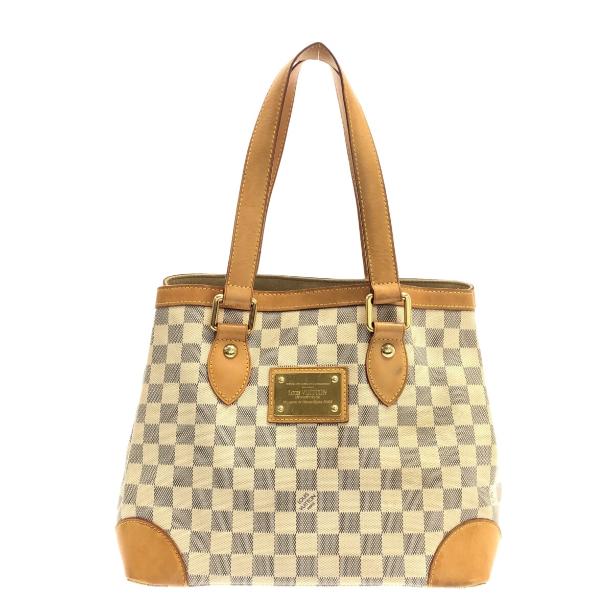 【中古】LOUIS VUITTON(ルイヴィトン) ハムプステッドPM トートバッグ アズール ダミエ キャンバス