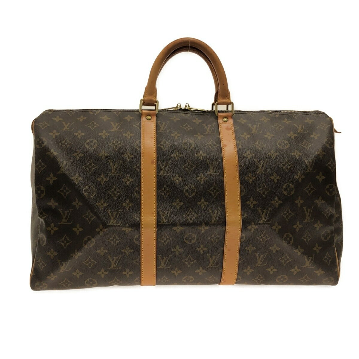 【中古】LOUIS VUITTON(ルイヴィトン) キーポル50 ボストンバッグ モノグラム・キャンバス