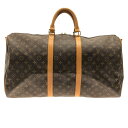 【新着】【中古】LOUIS VUITTON(ルイヴィトン) キーポル・バンドリエール55 ボストンバッグ モノグラム・キャンバス