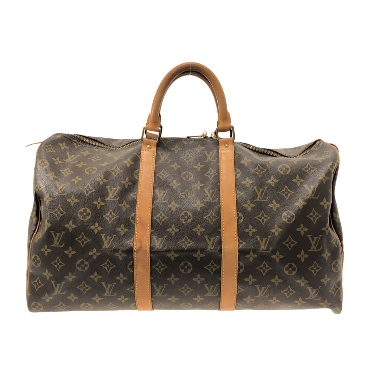 【中古】LOUIS VUITTON(ルイヴィトン) キーポル50 ボストンバッグ モノグラム・キャンバス