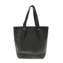 【新着】【中古】BOTTEGA VENETA(ボッテガヴェネタ) イントレチャート トートバッグ 黒 レザー