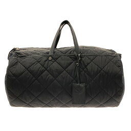 【中古】MONCLER(モンクレール) ボストンバッグ キルティング 黒 ポリアミド×レザー