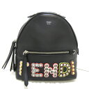 【中古】FENDI(フェンディ) バイザウェイ/ミニ バックパック リュックサック 黒 レザー