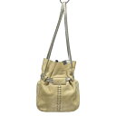 【中古】TOD'S(トッズ) ハンドバッグ ベージュ×シルバー レザー